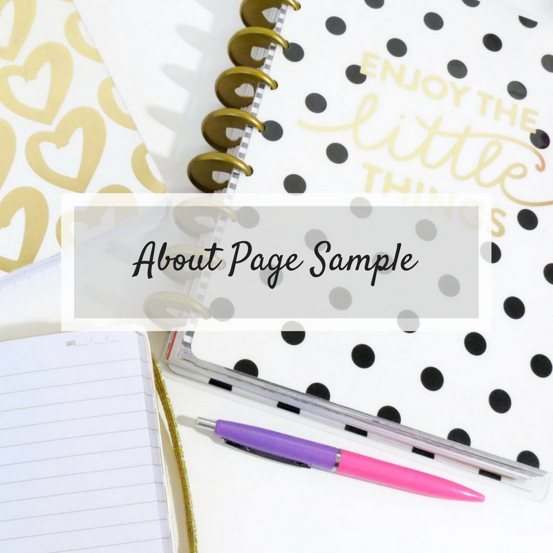 About Page Sample